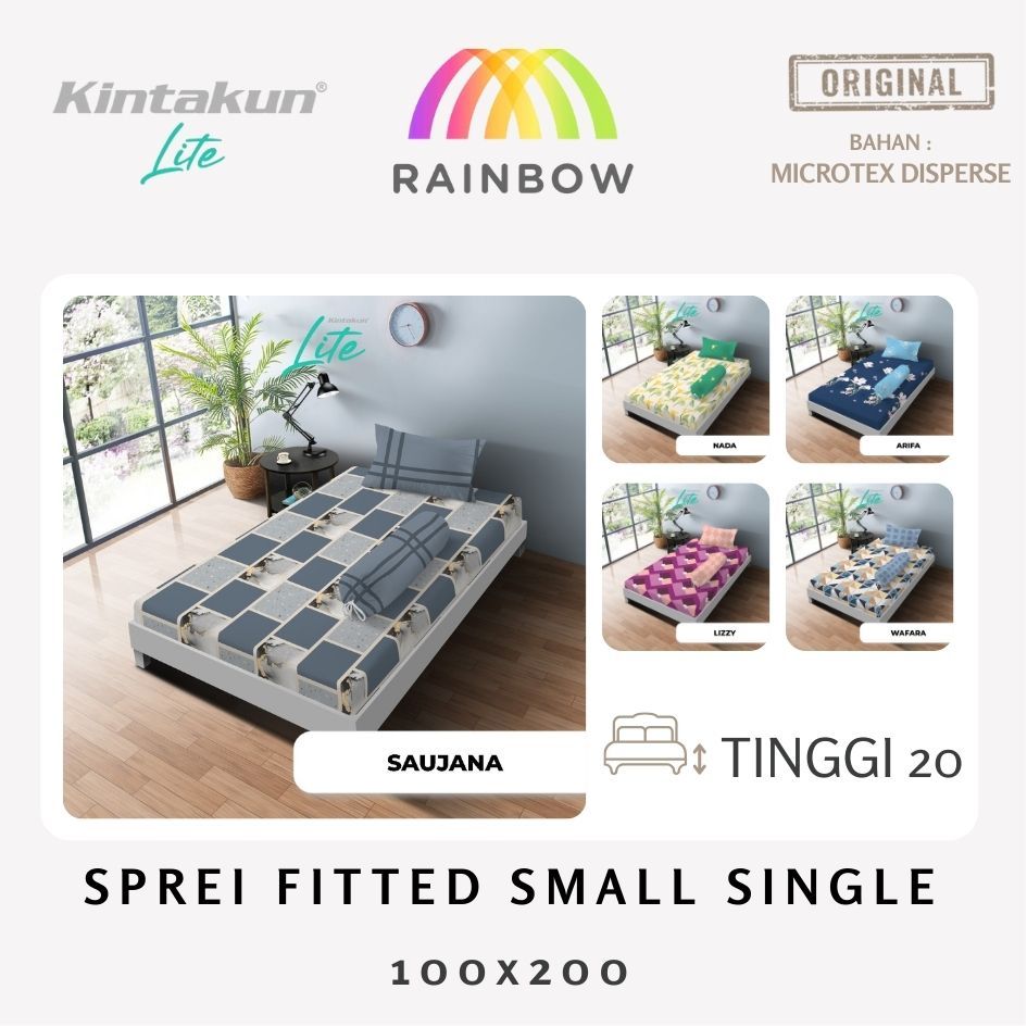 Kintakun Lite - Sprei FITTED Small Single (100x200) OFFICIAL Terlaris pilihan