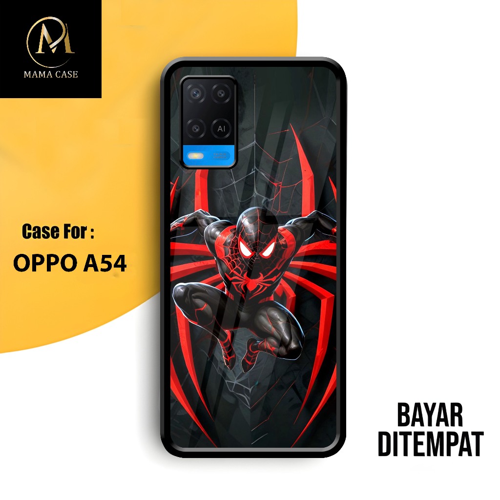 Case Hp Glossy Oppo A54 / A55 / A54S 4G Casing Motif Spiderman - Casing Kekinian - Case Terbaru