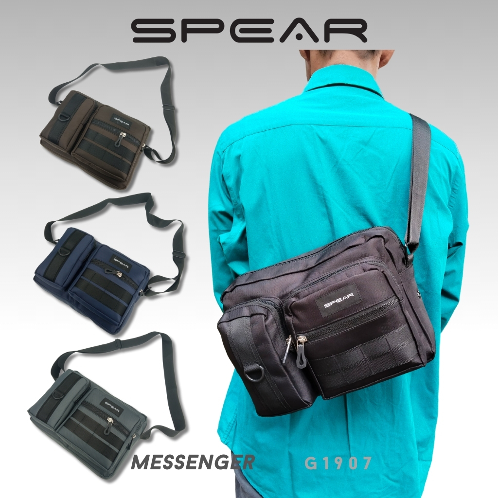 SPEAR Tas Messenger SlingBag Pria Tas Selempang Cowok Keren Premium Slingbag Messenger MB-G1907