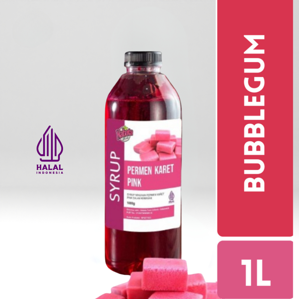 

Sirup Permen Karet Pink 1 Liter Nabata Drink Bubblegum - Syrup Bubblegum Pink Drink 1000ml