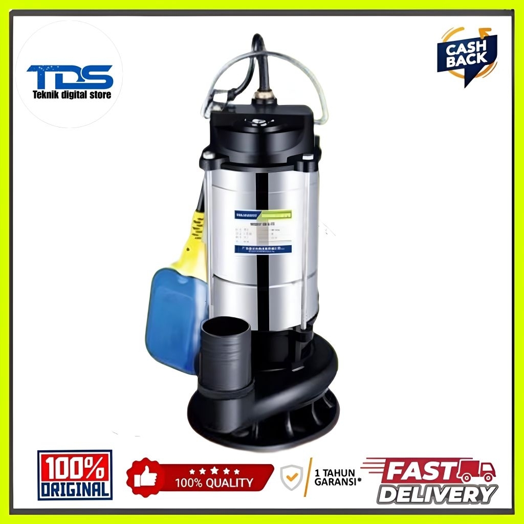 Pompa celup air kotor Otomatis Auto Pump 2inch 2HP pump celup kolam