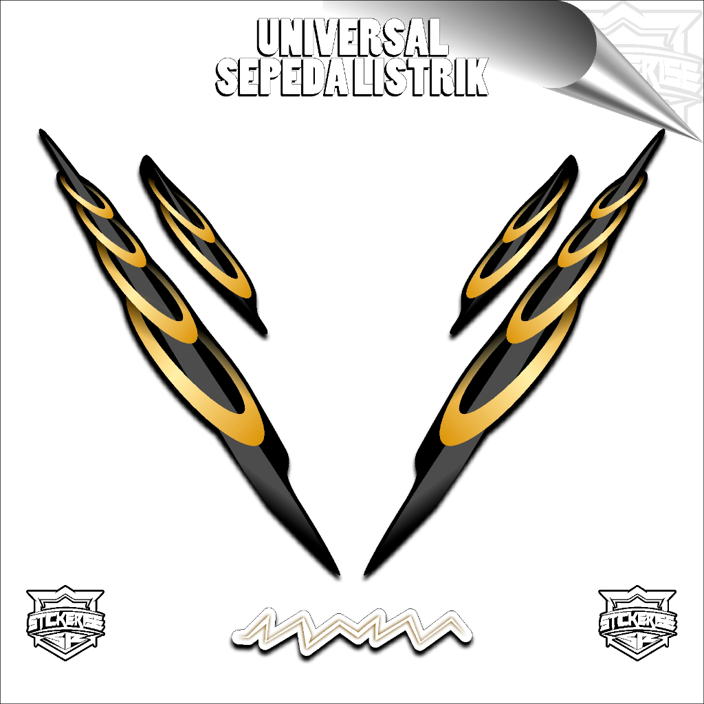 STICKER SEPEDA LISTRIK UNIVERSAL / VARIASI SEPEDA LISTRIK KEREN / MODIF SELIS KEREN / STICKERISE18