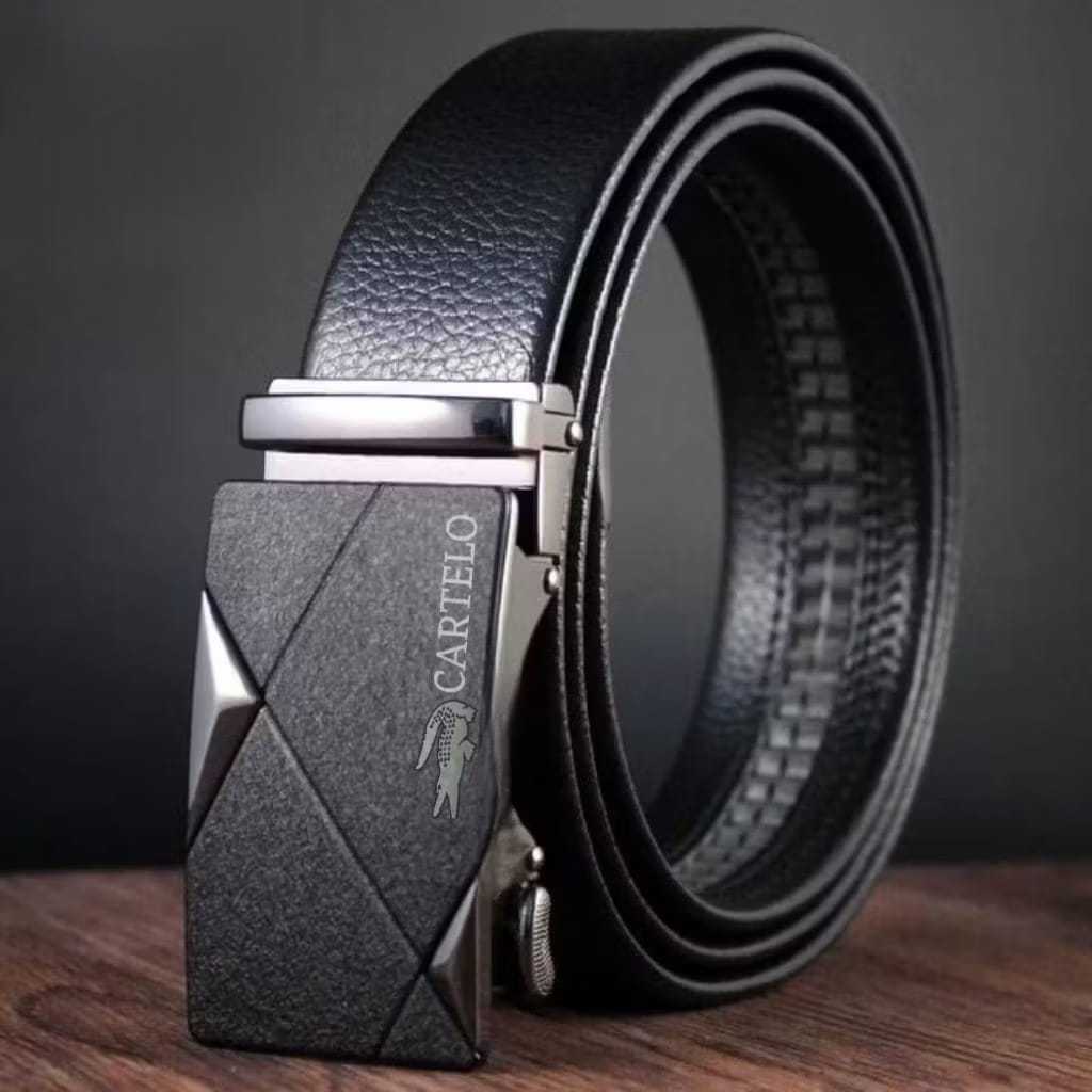 CARTELO Tali Pinggang Pria | Belt Pria Hitam Premium