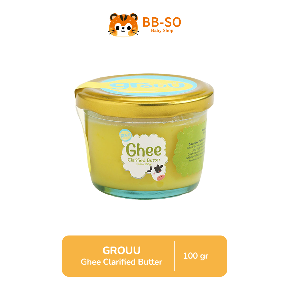 

GROUU - Grassfed Ghee Butter (Mentega rendah laktosa) - BB Booster MPASI - NO MSG