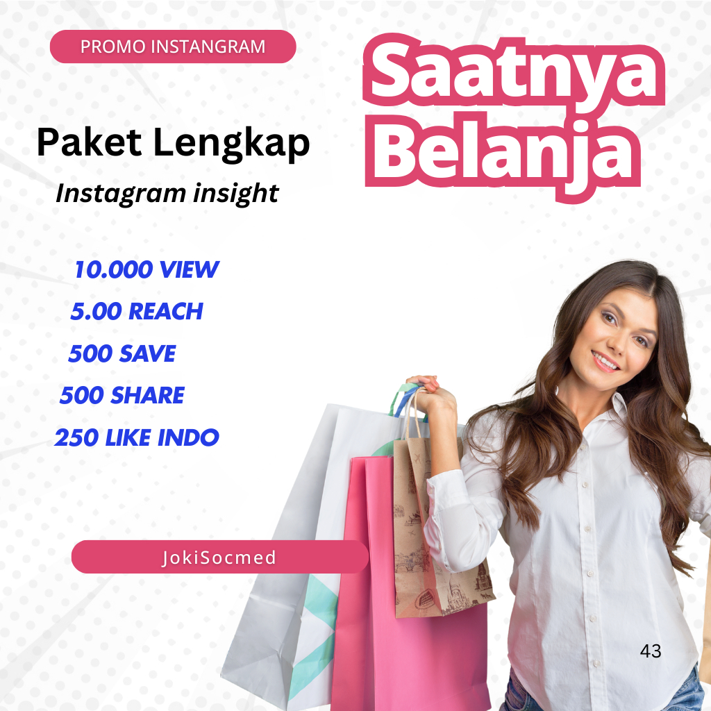 Viralnya - Paket Lengkap Instagram Insight Murah Real Aktif | 10k Views 500 Reach 500 Save 500 Share