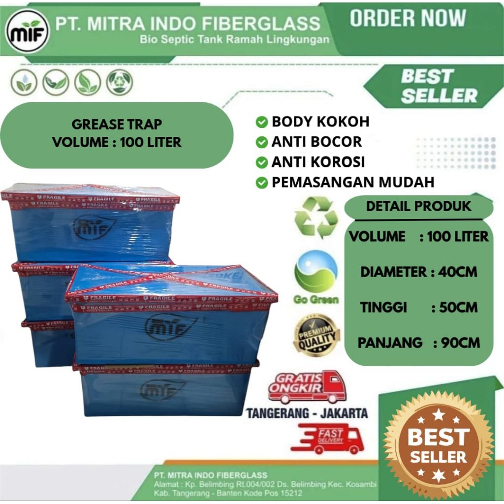 Grease Trap 100 Liter BioMif