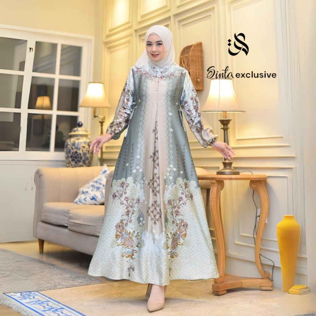 gamis seragaman kekinian /gamis kondangan pesta/gamis coaple keluarga Jumbo LD 105 LD 110 Sampai LD 