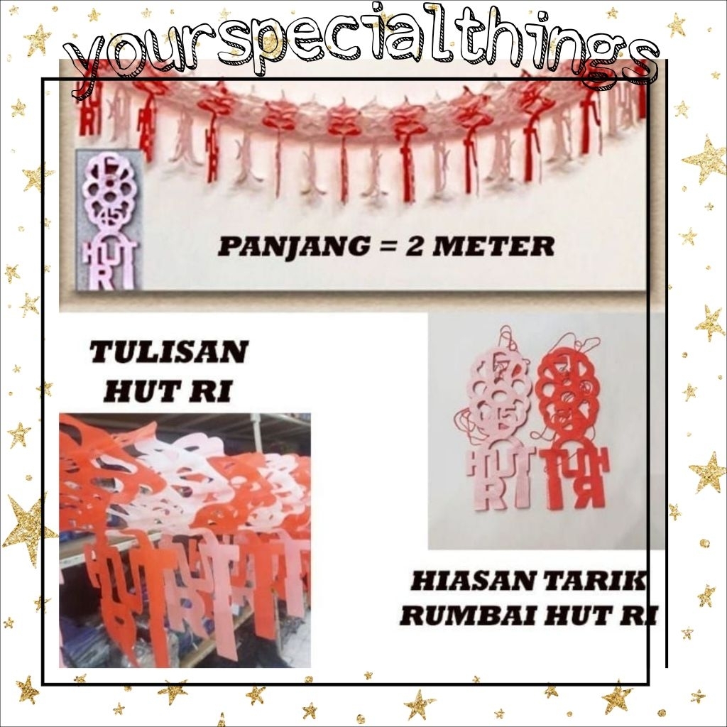 GARLAN TARIK HUT RI / HIASAN GANTUNG HUT RI / HIASAN GANTUNG HUT RI