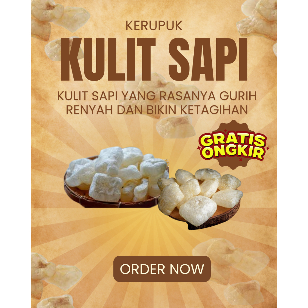 

Kerupuk Kulit Sapi PREMIUM kemasan JUMBO Dorokdok Renyah dan Murah ORIGINAL