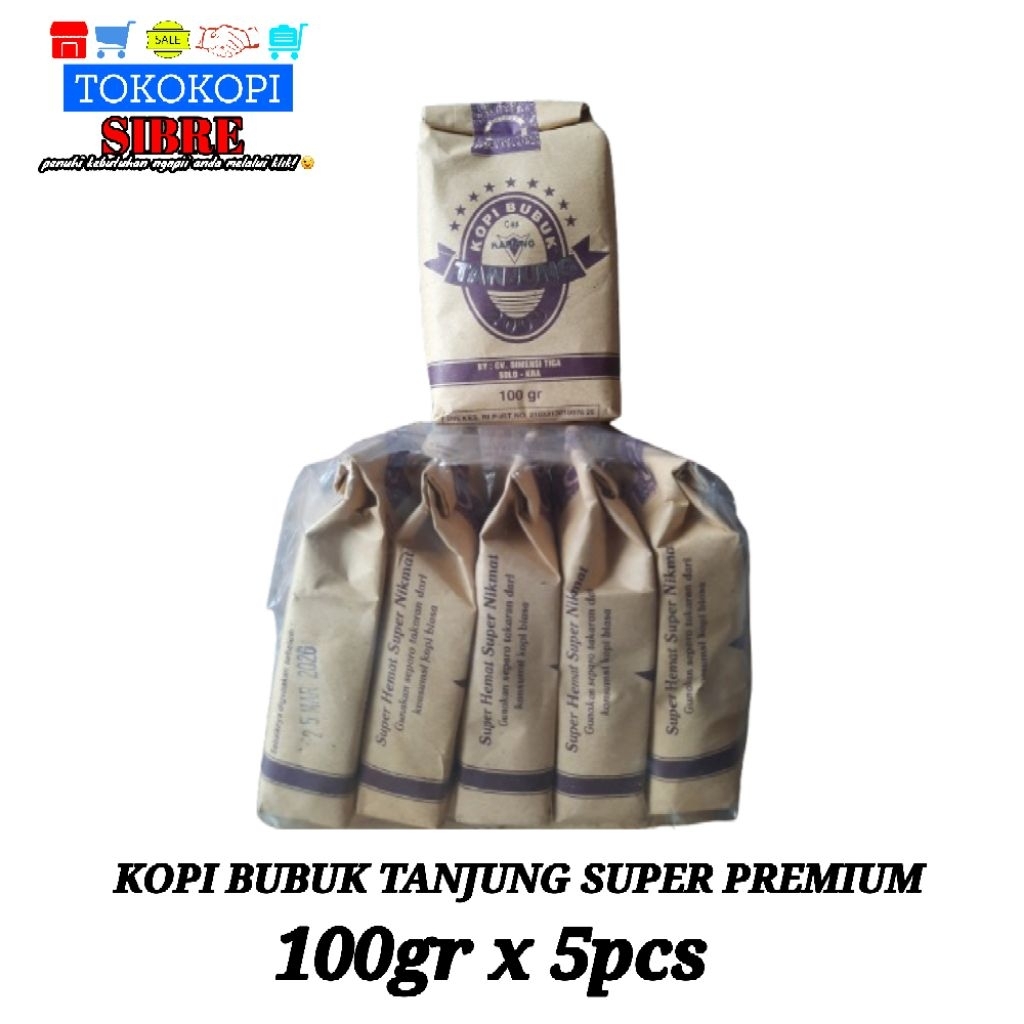 

kopi bubuk Tanjung 100gr super premium 2000 cap karang 5pcs