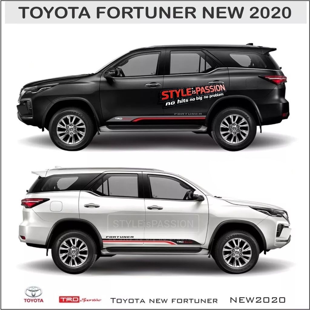 Sticker Reflektor Towing Bodykit Stiker Vinyl Toyota Fortuner Innova Calya Sigra Avanza 2022 Rush Te