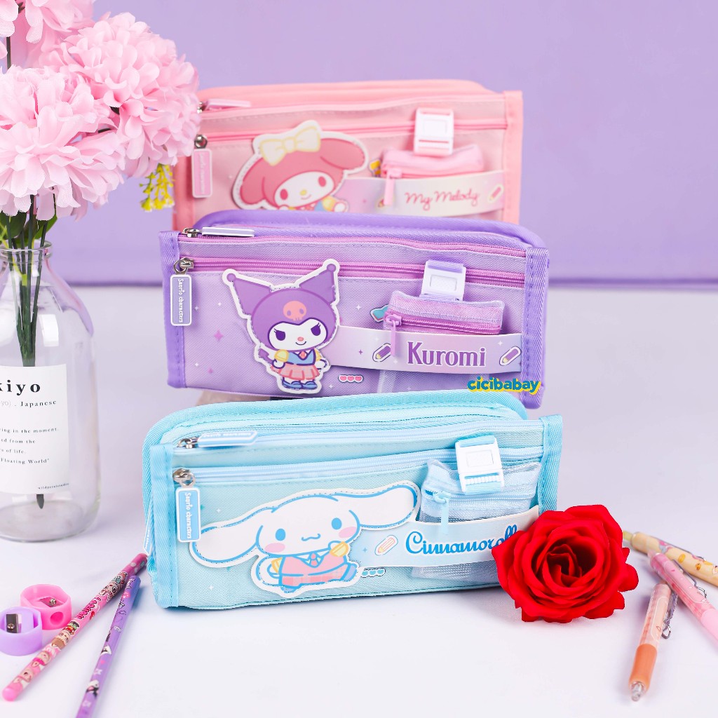 

Tempat Pensil Kartun Sanrio Soft Pencil Case Kapasitas Besar Kotak Pensil Seleting Anak Lucu