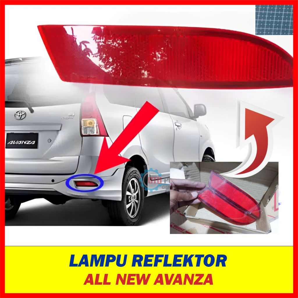 Lampu Reflektor AVANZA Lampu Bumper Reflektor Mobil ALL NEW AVANZA Lampu Reflektor Belakang