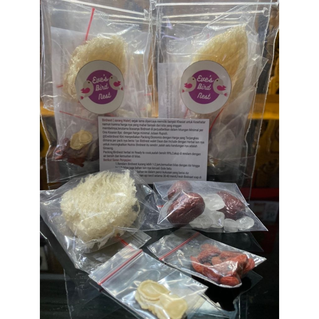 

Birdnest (Yanwo) Walet Daun Herbal Packing Ekonomis