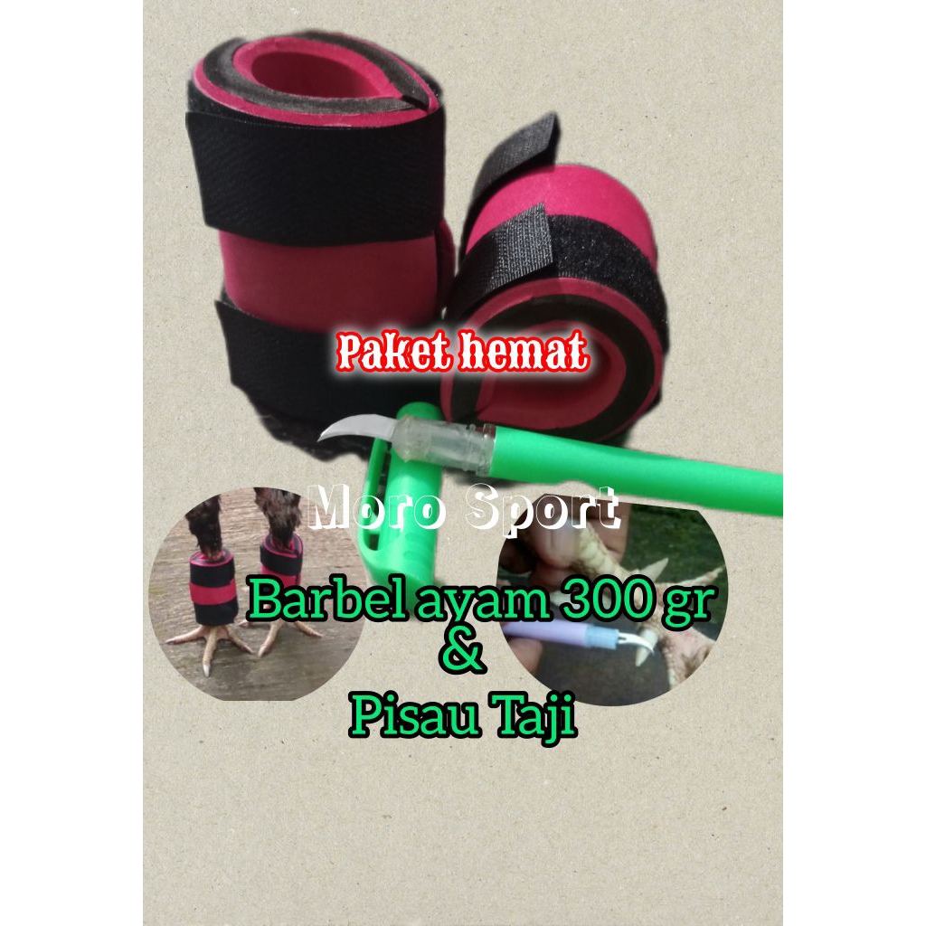 Jual Barbel Ayam 300 Gr + Pisau Raut Taji