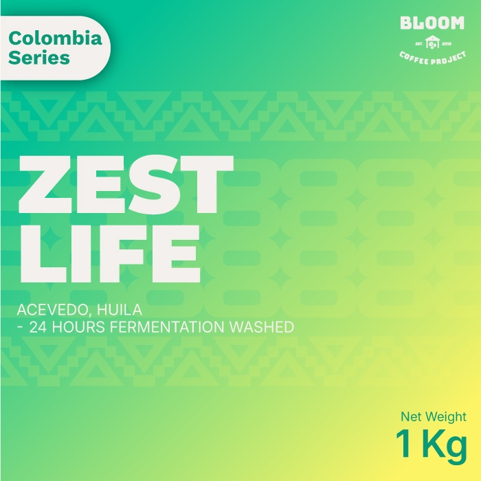 

Biji Kopi Colombia - Zest Life - 24 Hours Fermentation Washed - Specialty Grade Coffee Green Beans