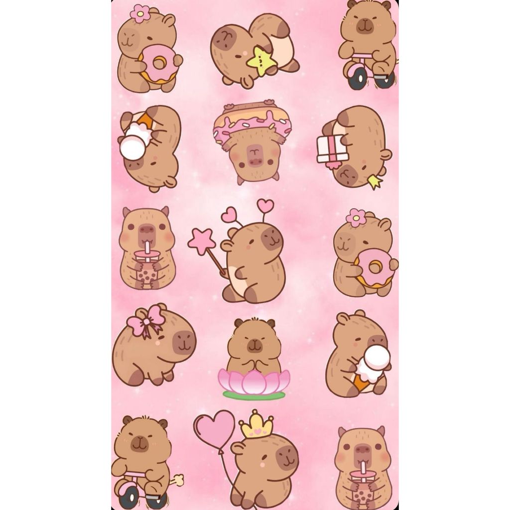 

Stiker Printing Capybara Bisa custom Warna dan ukuran silakan chat admin