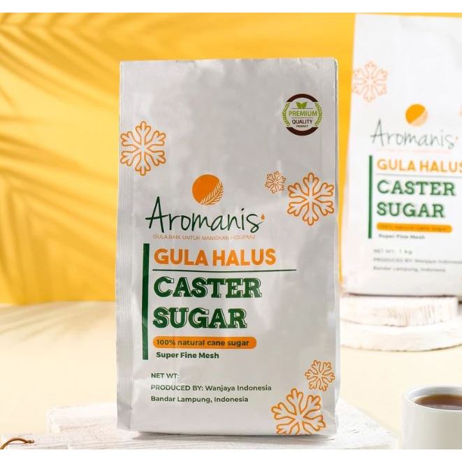 

Aromanis Castor Sugar 1kg - Sugar Gula Kastor Pasir Putih HALUS Caster