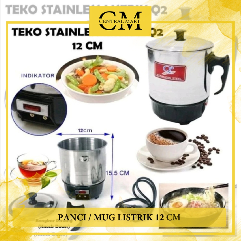 HOT SALE CM - MUG PANCI TEKO LISTRIK 12CM / MUG STAINLESS STEEL LISTRIK / PEMANAS AIR