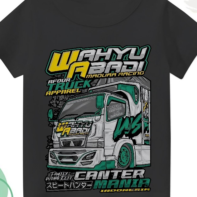 KAOS ANAK TERBARU - Kaos Truck Madura Racing Wahyu Abadi - T-shirt Truck Indonesia