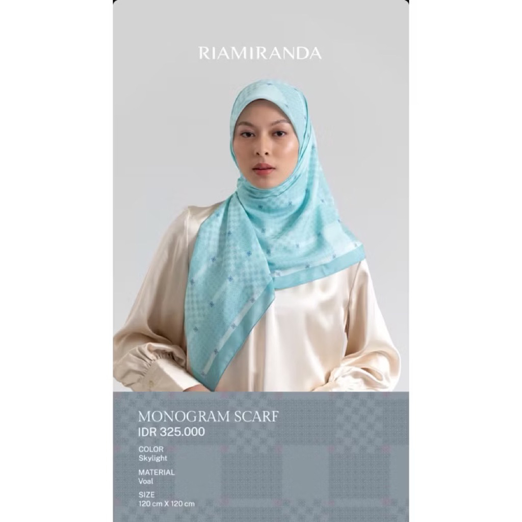 PRELOVED RIA MIRANDA Monogram Scarf