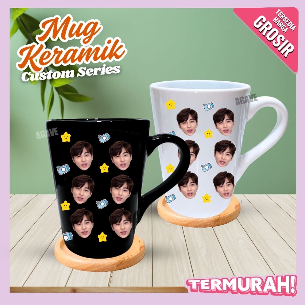 CUSTOM FOTO Mug Keramik | Mug Keramik Lebaran Parcel Hampers | Mug Keramik POLOS | Cangkir Mug Keram