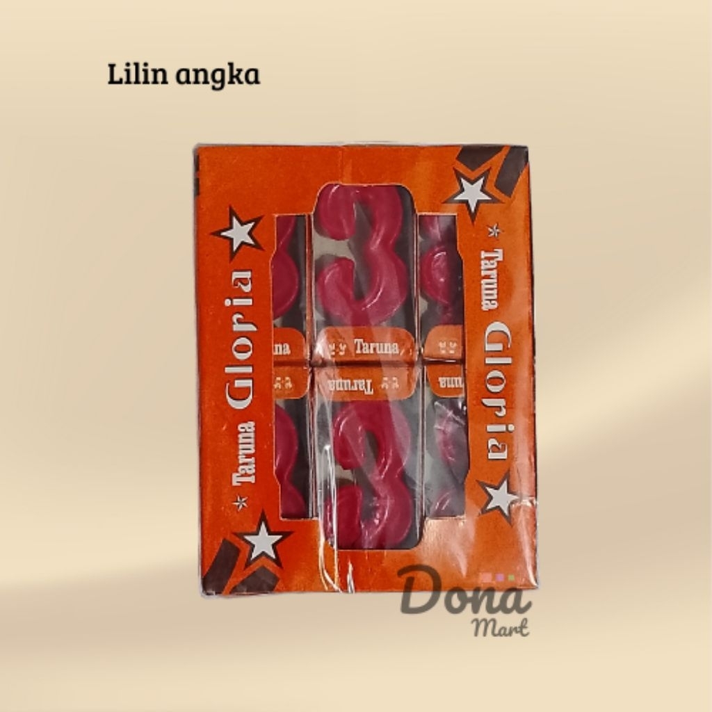 (1 PACK) Lilin angka 3 / Lilin ulang tahun