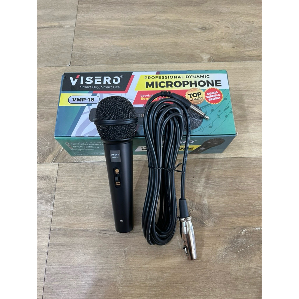 Mic Microphone Visero VMP-18 Mic Karoke VMP-18 Visero Bagus