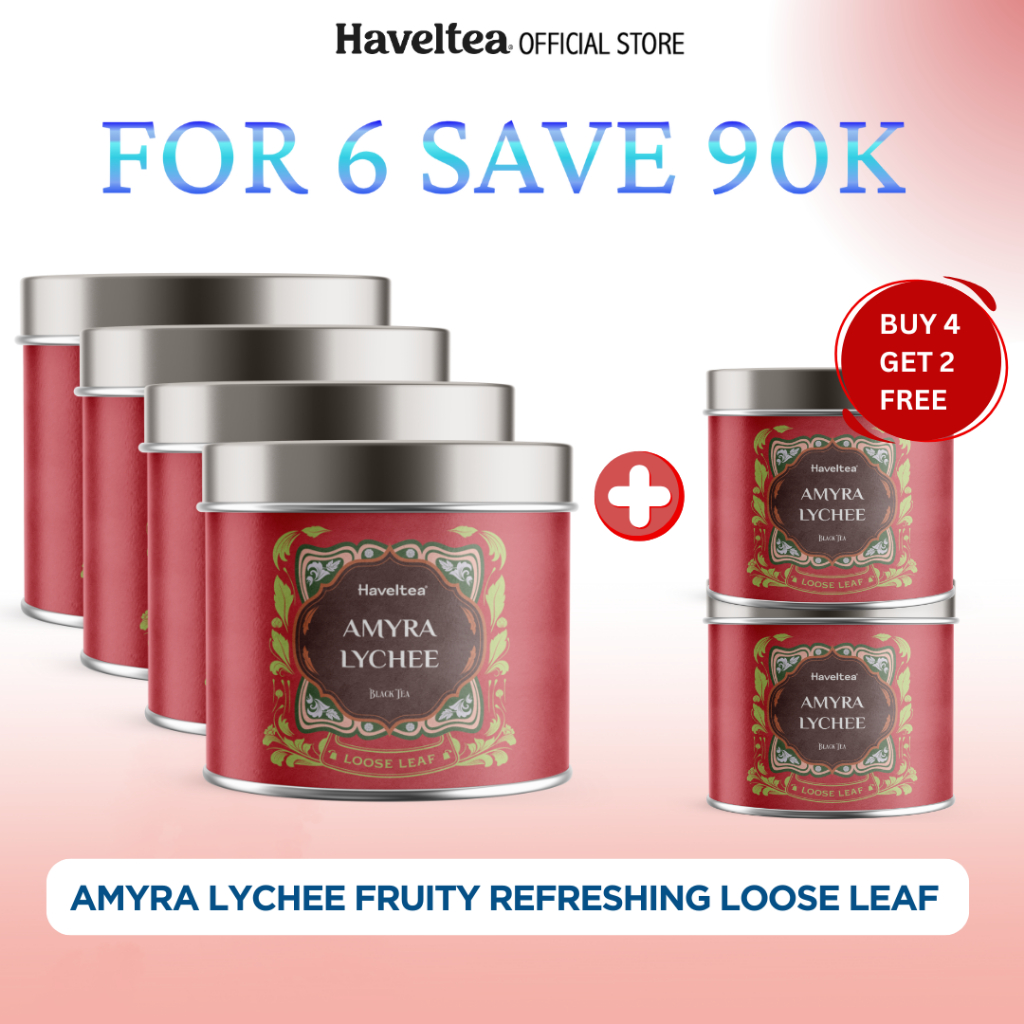

Haveltea Amyra Lychee Artisan Tea Teh Hitam Lychee Tea Premium Fruit Tea Loose Leaf 15g