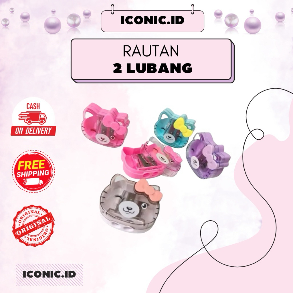 

Iconic.id - Rautan Gambar / Rautan 2 Lubang Karakter / Rautan Karakter Helli Kitty 2 Lubang