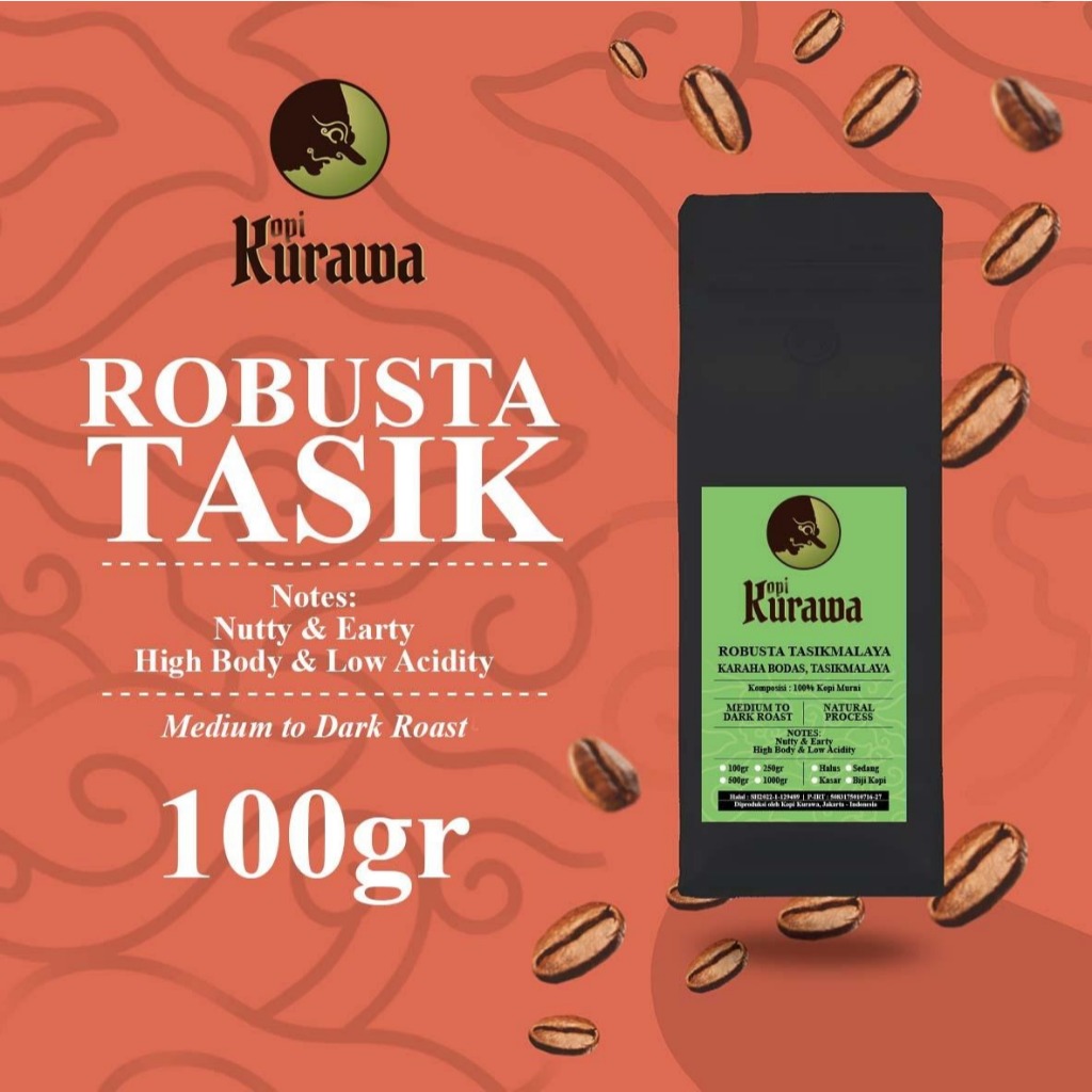 

Kopi Robusta Tasik 100gr Tasikmalaya Coffee Bean Espresso Bubuk Biji 100 gr Blend Coffee Shop Cafe Kopi Susu