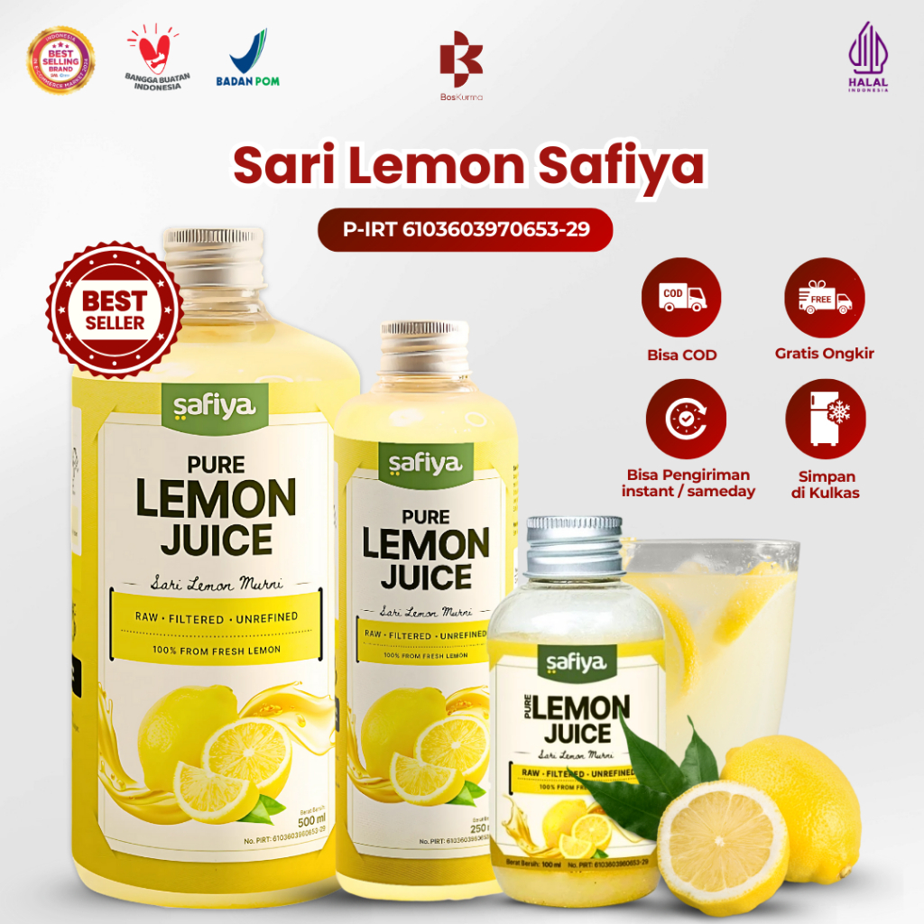 

Sari Lemon Safiya - Pure Lemon Juice 100% Lemonits