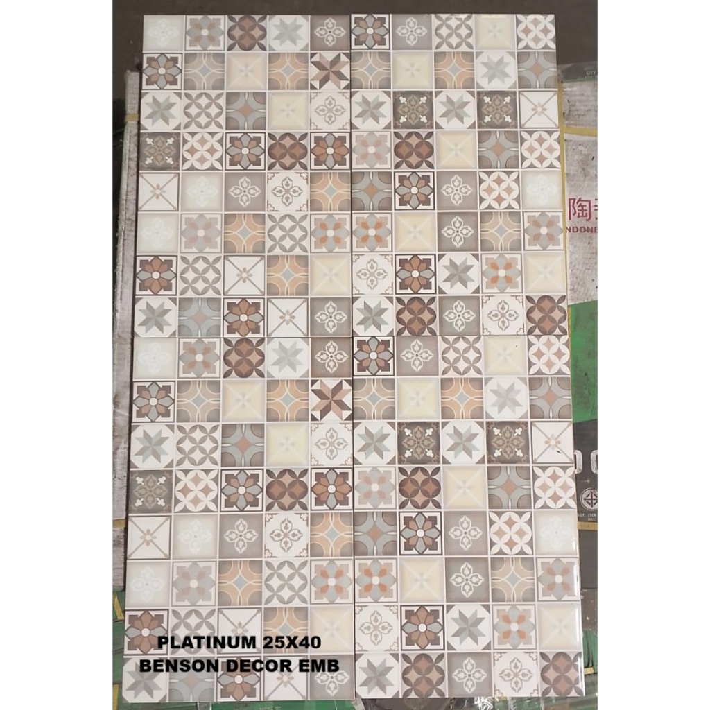 KERAMIK DINDING GLOSSY EMBOSS 25X40 PLATINUM BENSON DECOR KW A KERAMIK DINDING 25X40 KERAMIK DINDING
