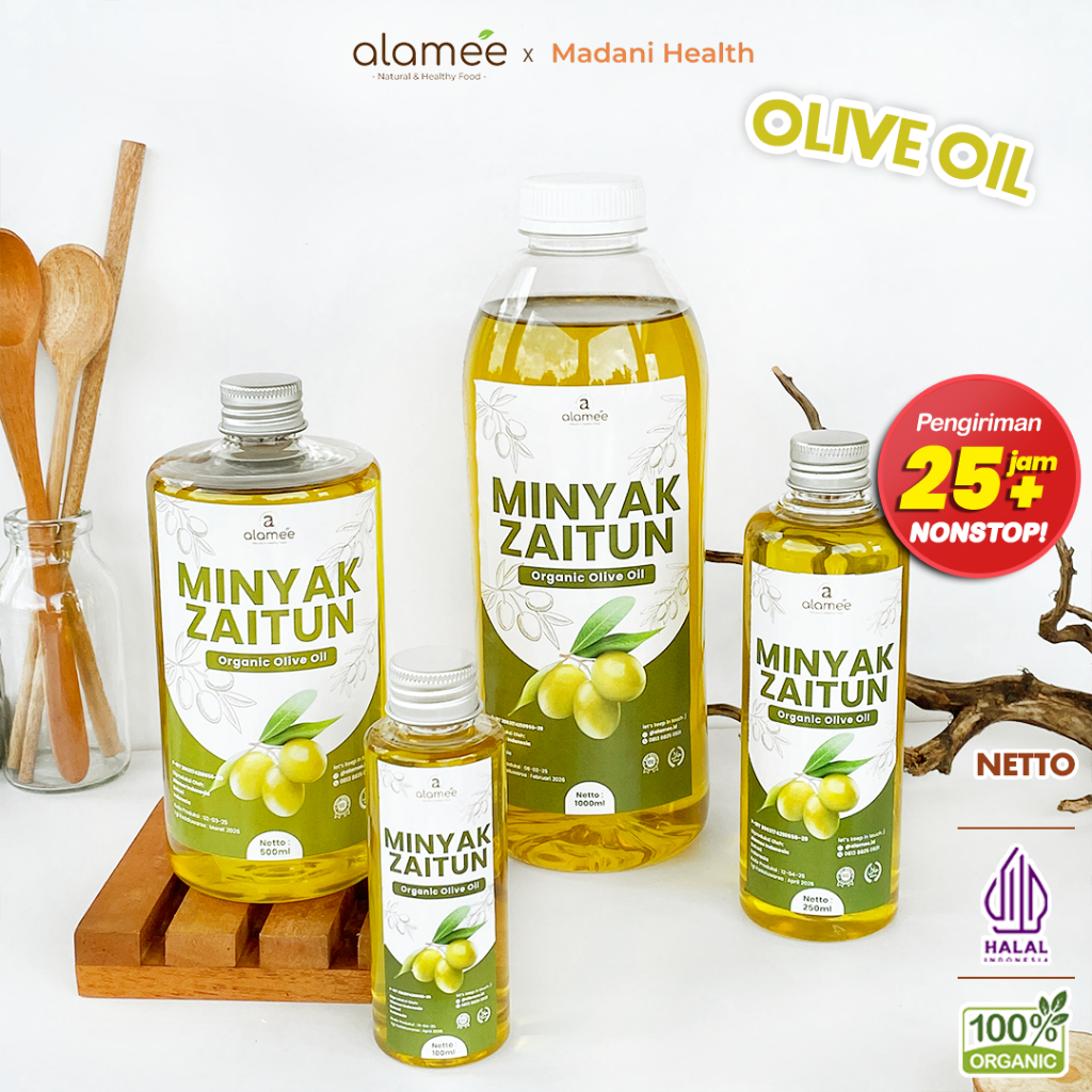 

ALAMEE Minyak Zaitun Untuk Diminum Olive Oil Extra Virgin Organic Organik Murni Asli Masak EVOO