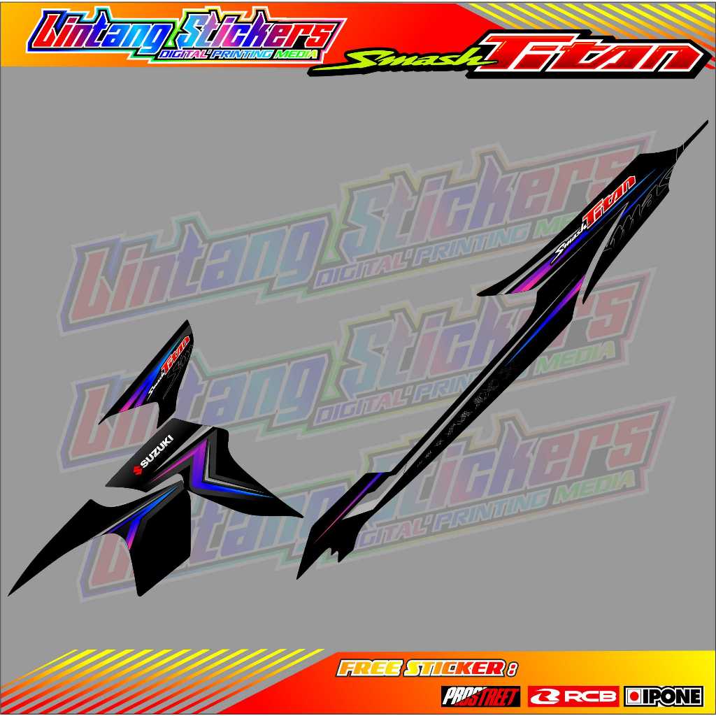 STRIPING VARIASI SUZUKI SMASH TITAN  / STICKER LIST VARIASI MOTOR SUZUKI SMASH TITAN