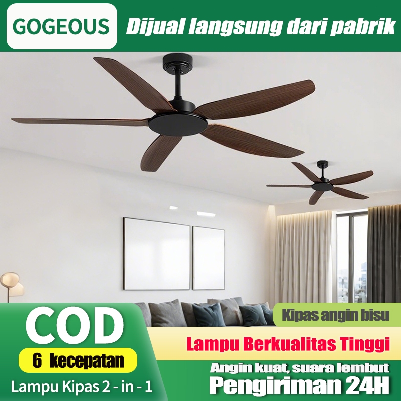 GOGEOUS 【COD】 Kipas Angin Gantung Plafon 52 INCI Kipas Angin Gantung Kipas Gantung lampu berkualitas
