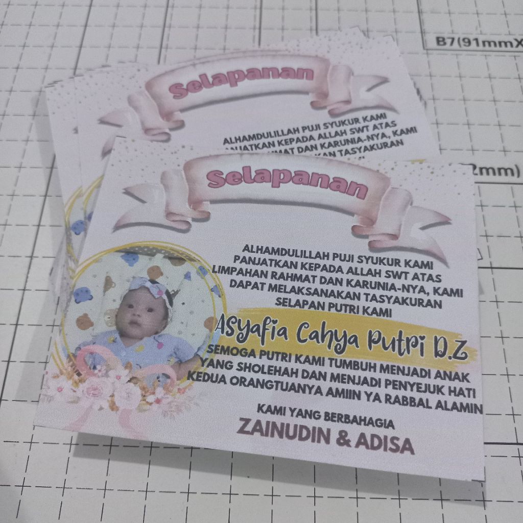 

lebel berkat kertas HVS custom full colour