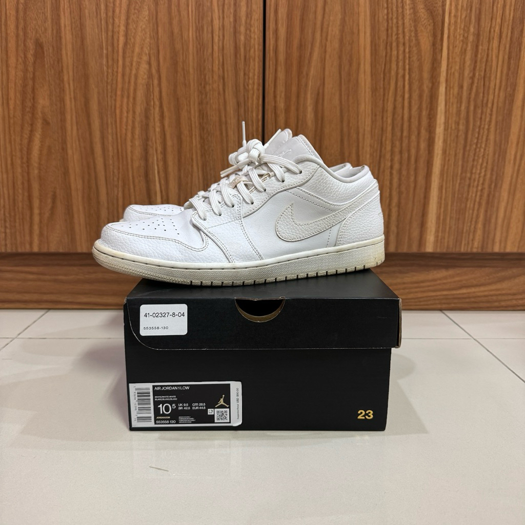 Sepatu Original Air Jordan 1 Low Triple White