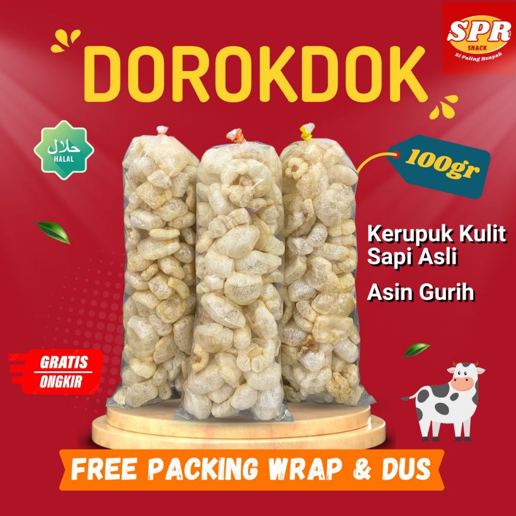 

DOROKDOK / KERUPUK KULIT SAPI ASLI 1 BALL SUPER RENYAH