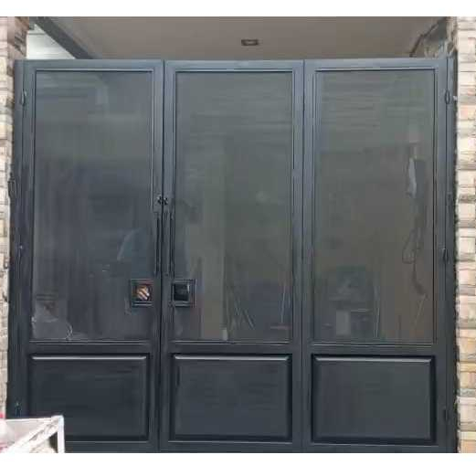 pagar rumah lipat minimalis murah bahan perforated besi holo galvanis