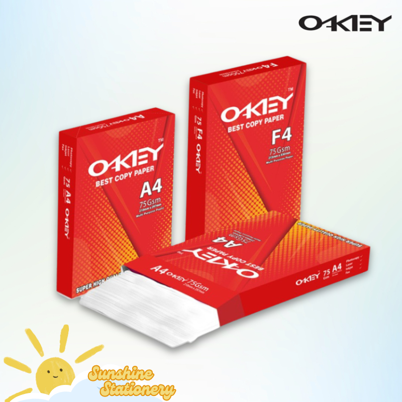 

[RIM] OKEY Kertas HVS Putih 75gsm A4 & F4 / Folio