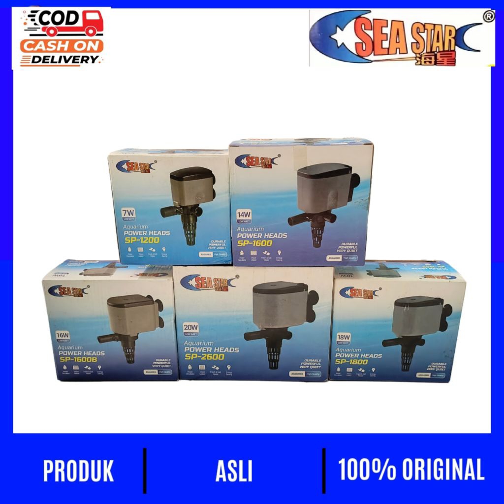 S-STAR SP-1200 1600 1800 2600  :mesin power head ph sea star mesin pompa celup filter aquarium