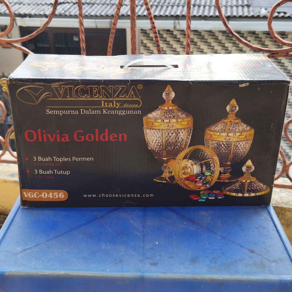 Cuci gudang piring Saji toples kaca Vicenza