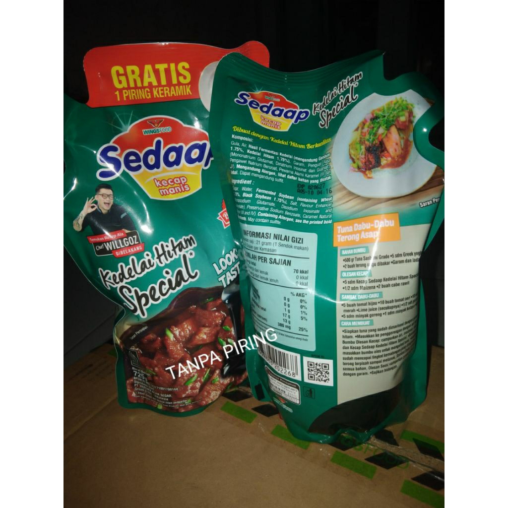 

Kecap Sedaap Special 725g(Tidak grts Piring)