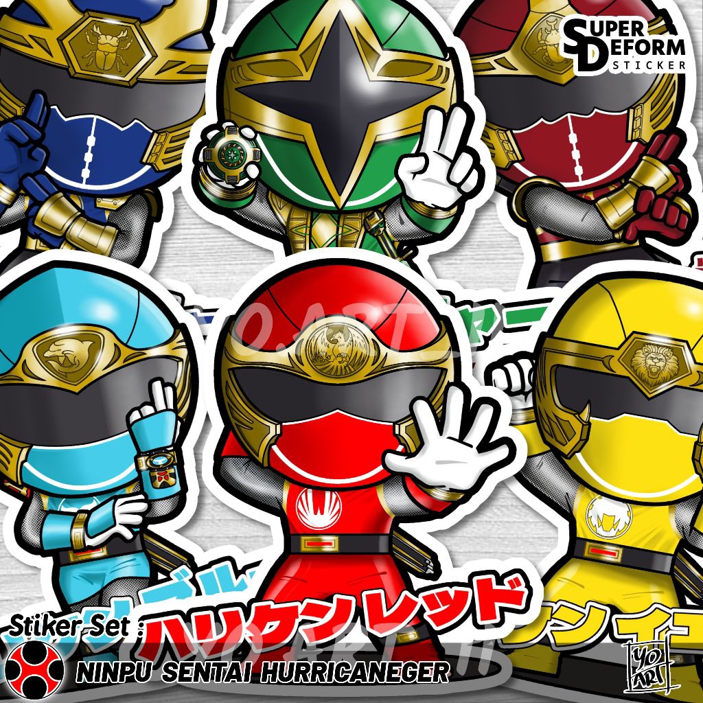 

Stiker Set - Super Sentai Series vol.26 - Ninpu Sentai HURRICANEGER