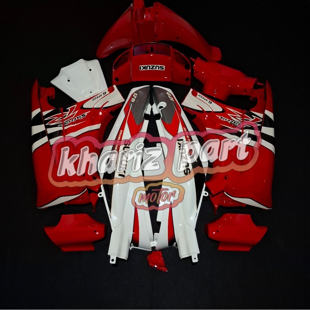 Fullset Satria Lumba Merah Putih Mutiara