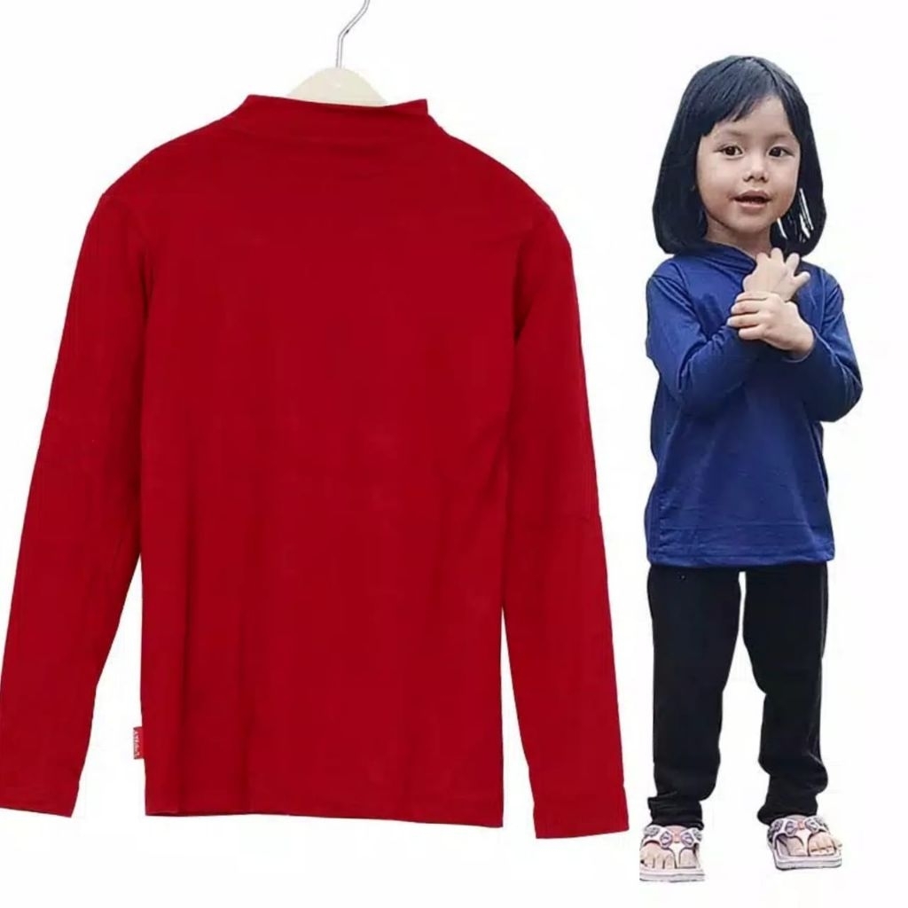 MANSET ANAK LENGAN PANJANG MERAH CABE/BAJU SPORT ANAK LENGAN PANJANG