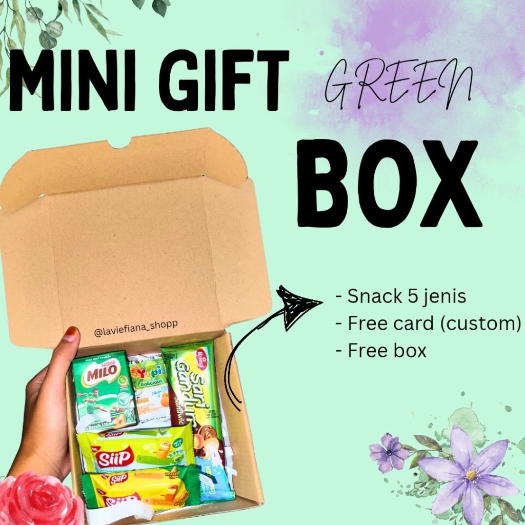 

MINI GIFT BOX SNACK | HAMPERS MINI | HARGA AFFORDABLE | COCOK DIBAGIKAN DIHARI SPESIAL BERSAMA ORANG TERDEKAT