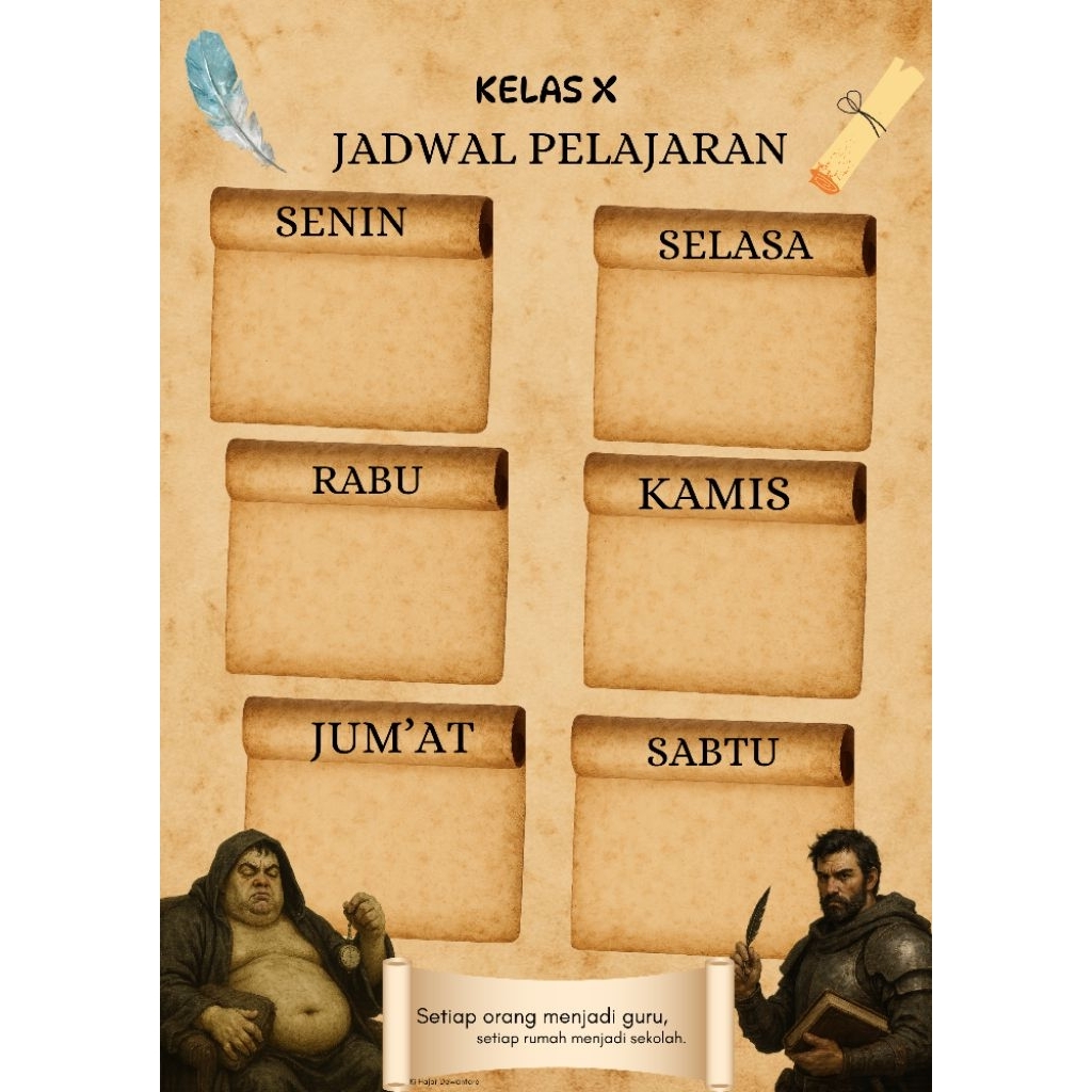 

jadwal pelajaran untuk kelas 10