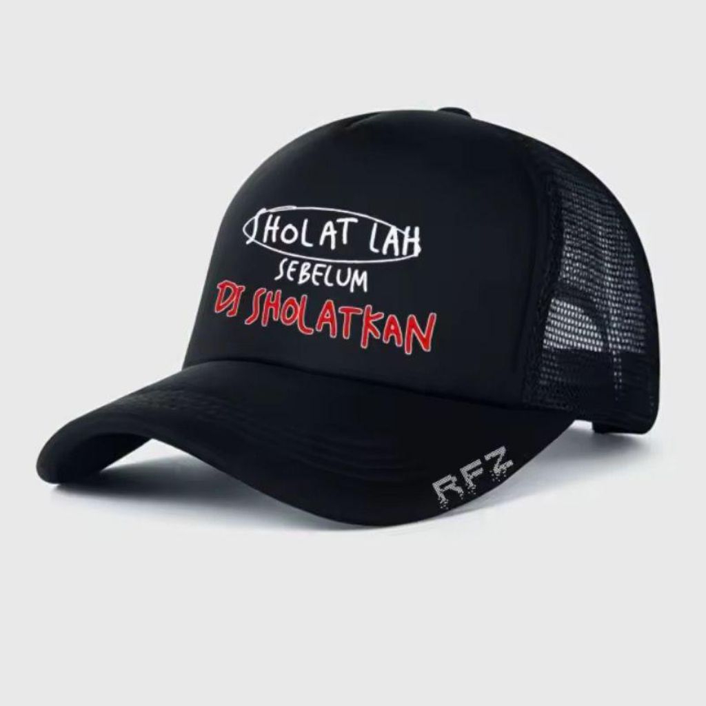 Ready Topi Jaring / Sholatlah Sebelum Di sholatkan / Topi Sablon Pria Wanita /Topi Termurah